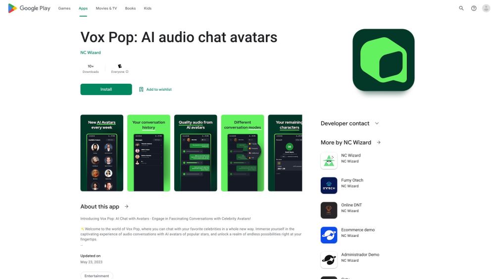 Vox Pop Ai website screenshot