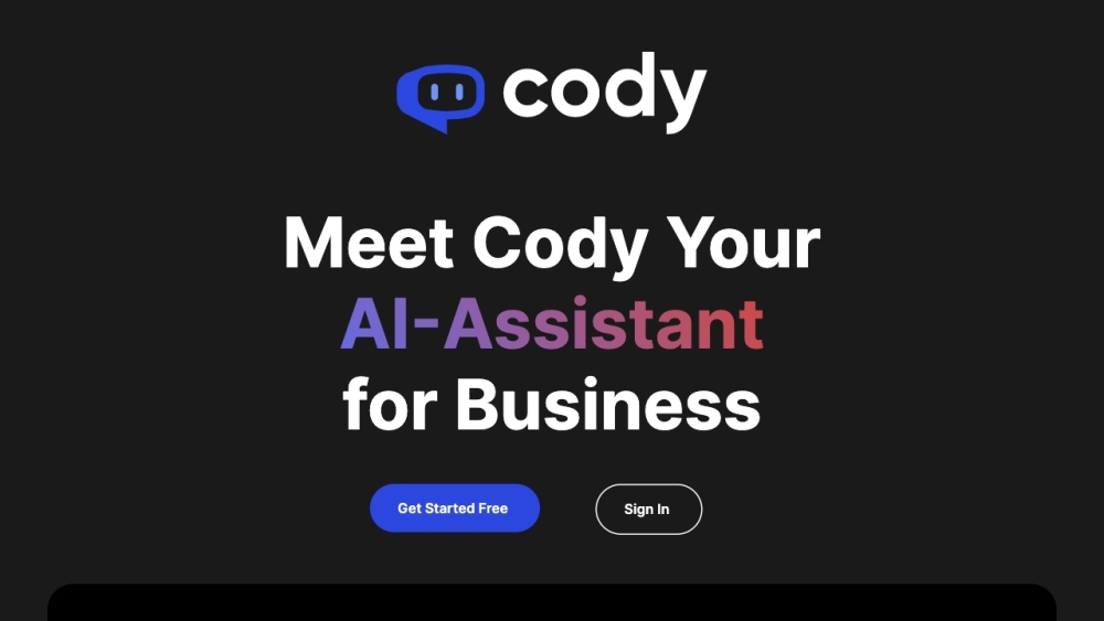 M website screenshot