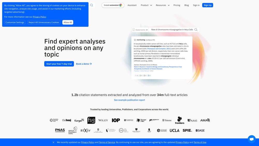 Scite website screenshot
