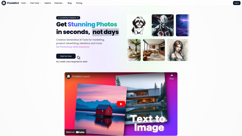 Pixiemint website screenshot