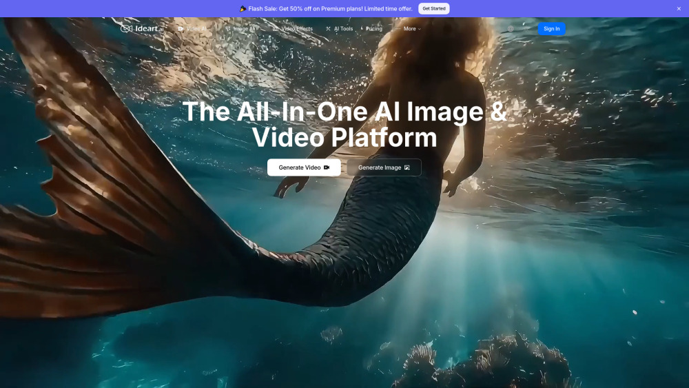 Ideart Ai website screenshot