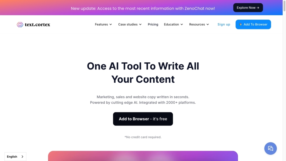 TextCortex website screenshot