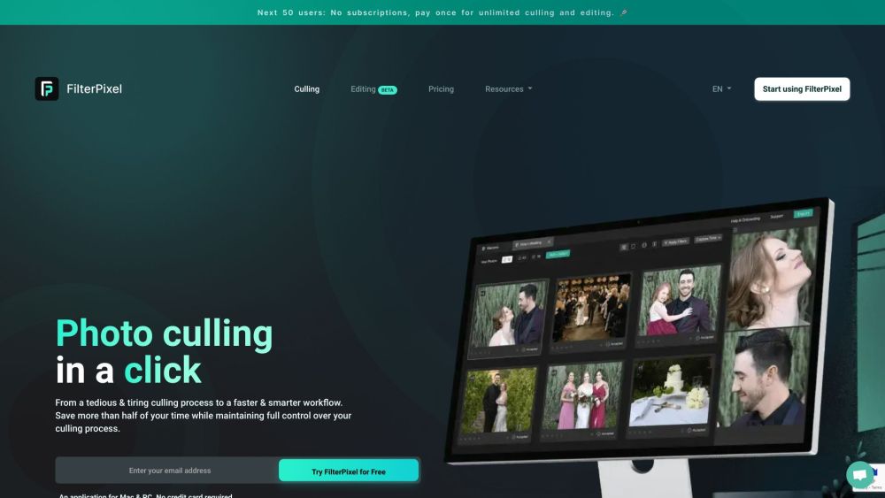 FilterPixel website screenshot