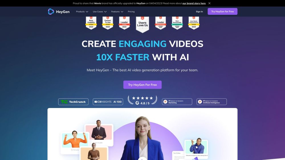 Heygen website screenshot