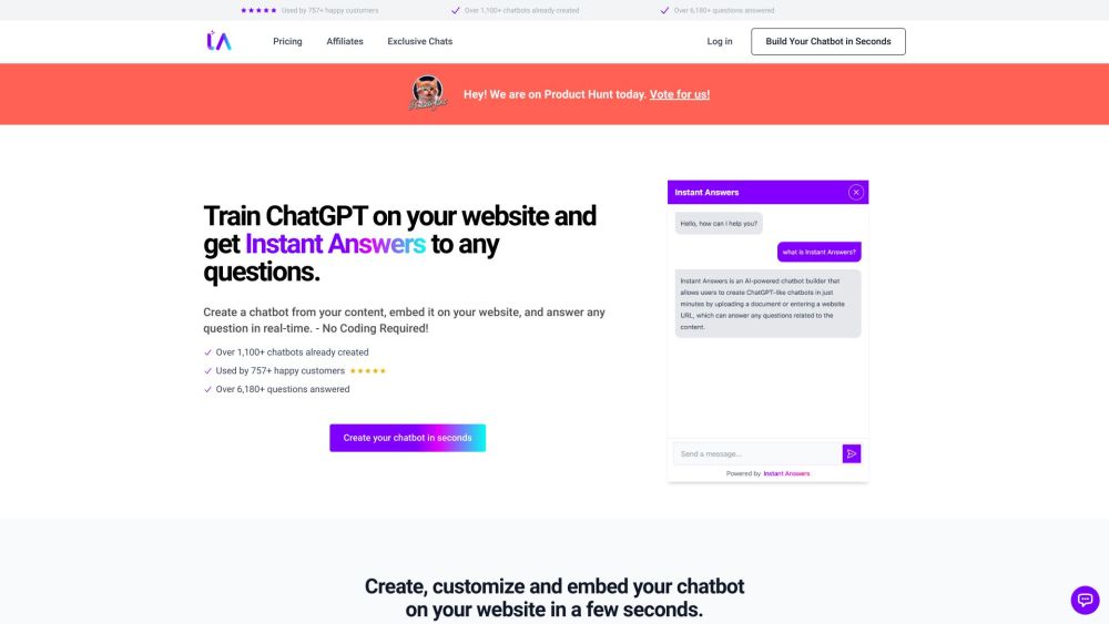 Instant Answers website screenshot