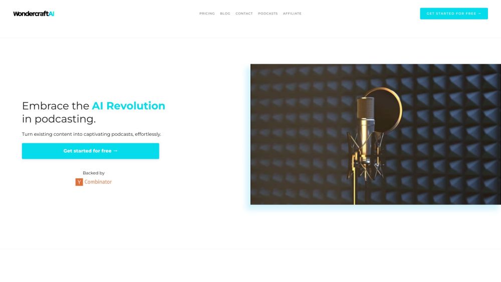 Wondercraft Ai website screenshot