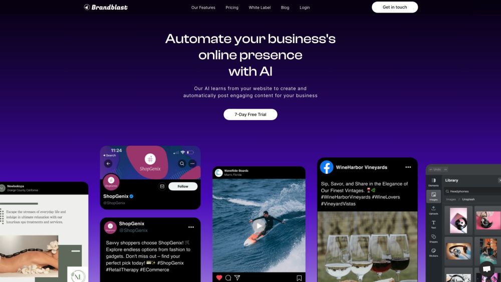 Brandblast Ai website screenshot