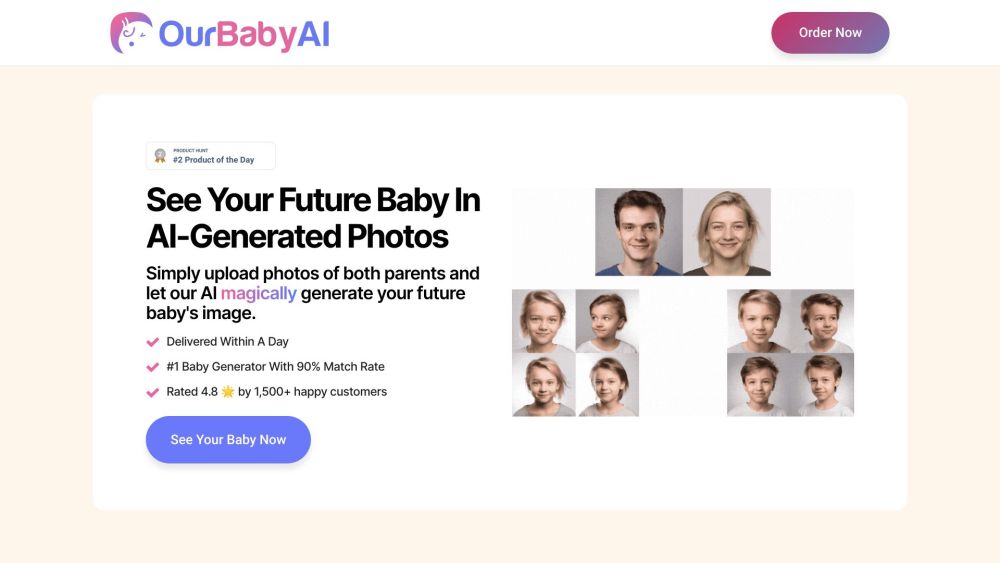 Ourbabyai website screenshot