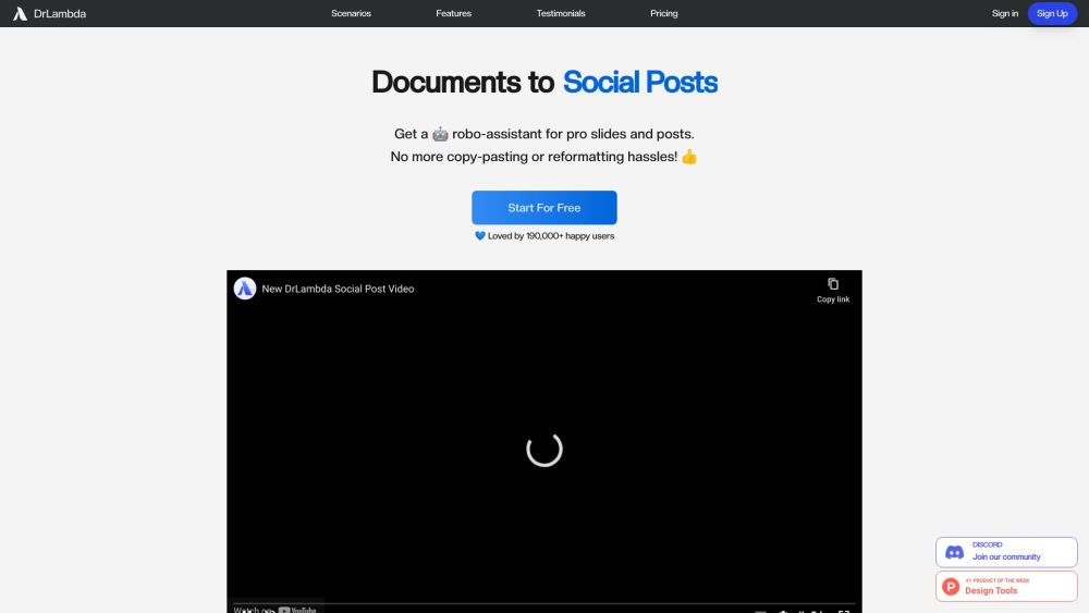 D website screenshot