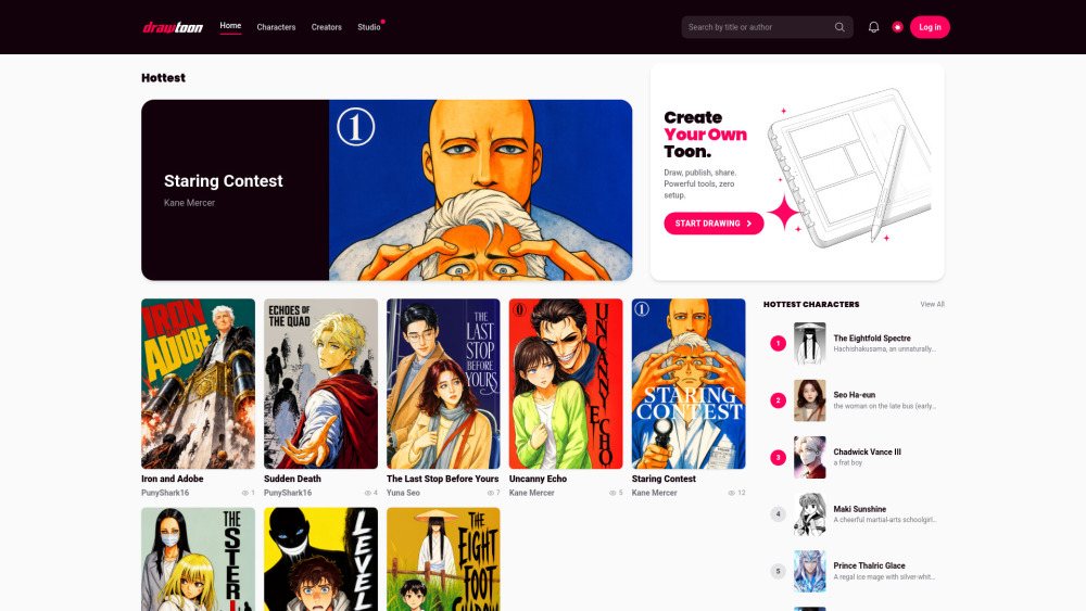 Drawtoon website screenshot