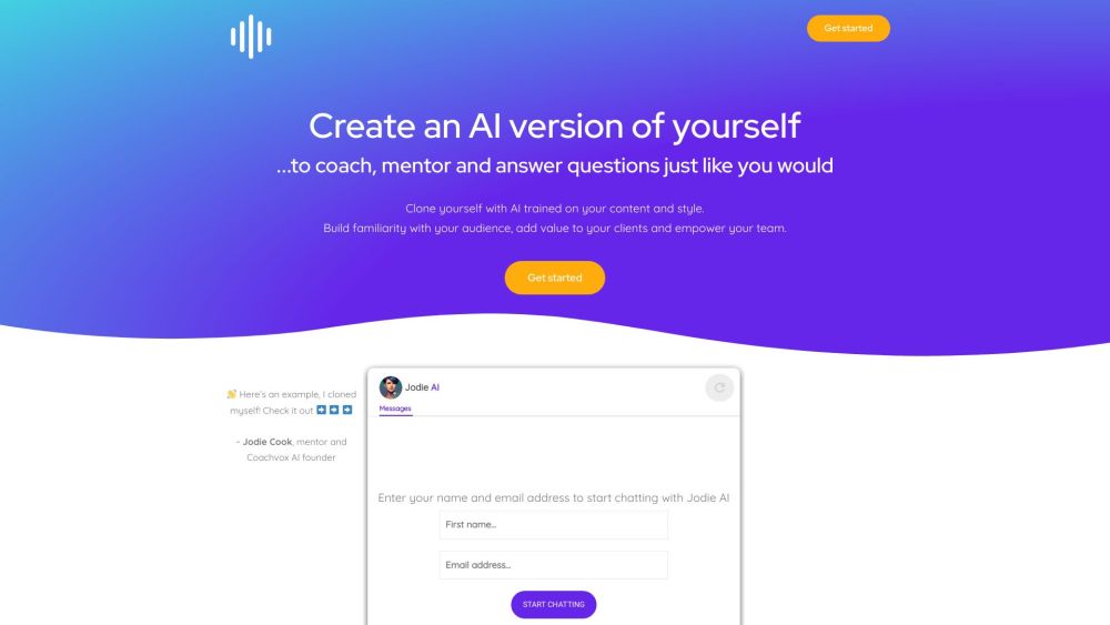 Coachvox Ai website screenshot