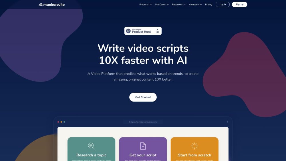Maekersuite website screenshot