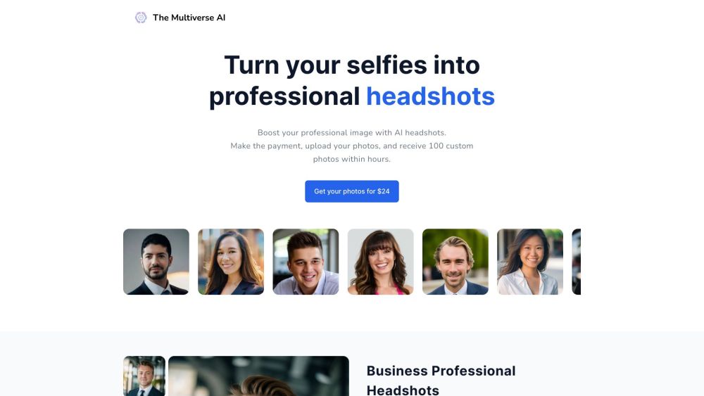 The Multiverse Ai website screenshot