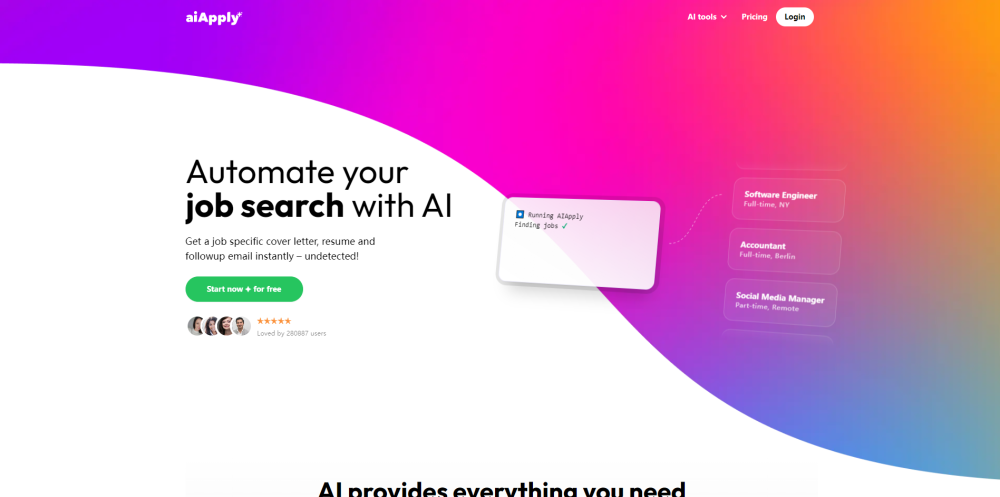 Aiapply website screenshot