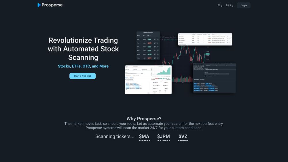 Prosperse website screenshot