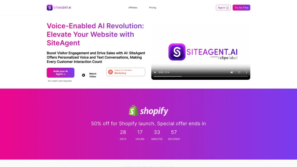 Siteagent Ai website screenshot