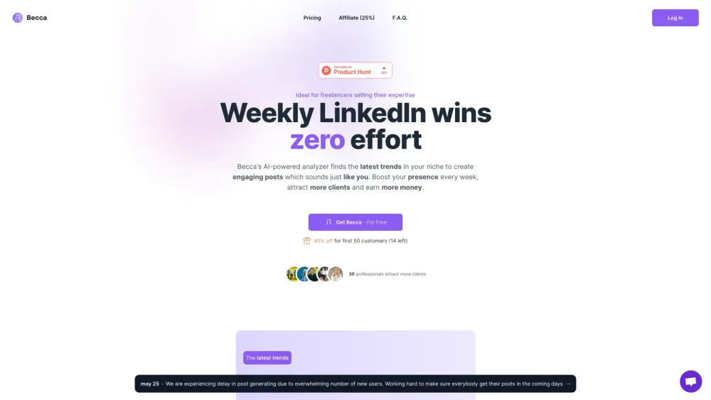 Becc Ai website screenshot