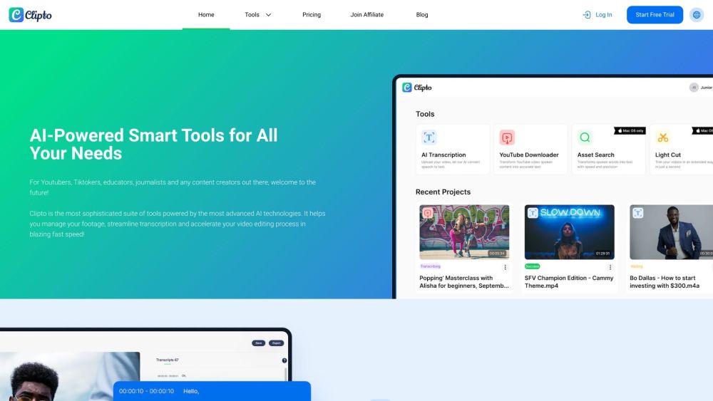 Clipto Com website screenshot
