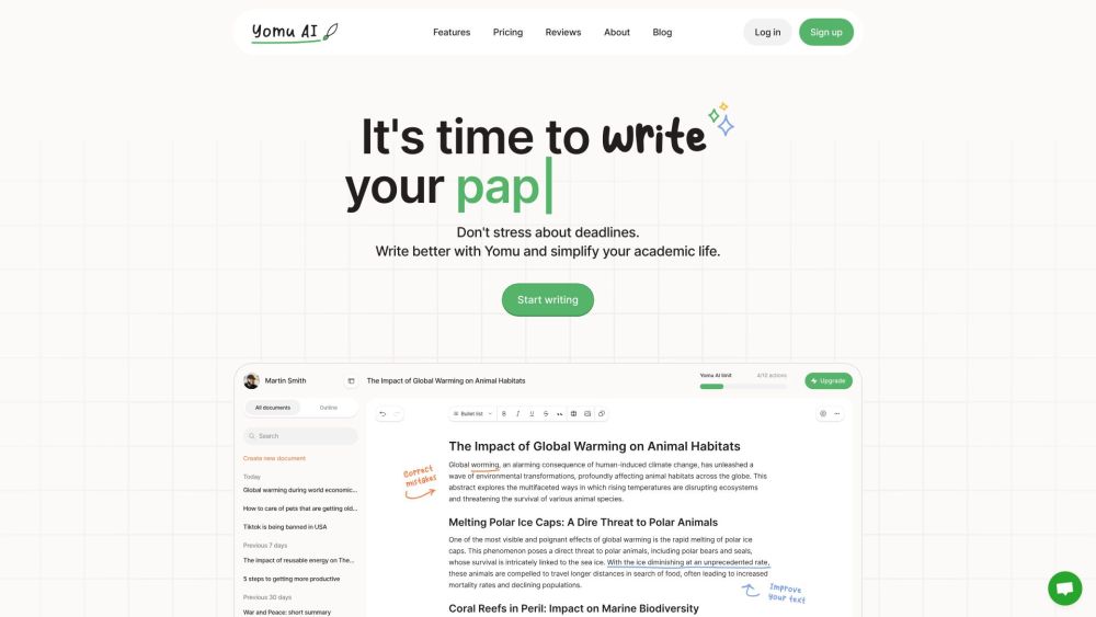 Yomu Ai website screenshot