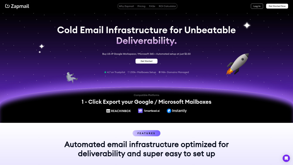 Zapmail website screenshot