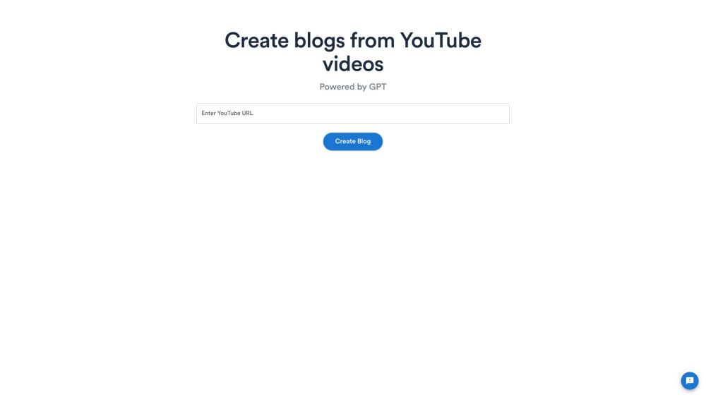 Video To Blog website screenshot
