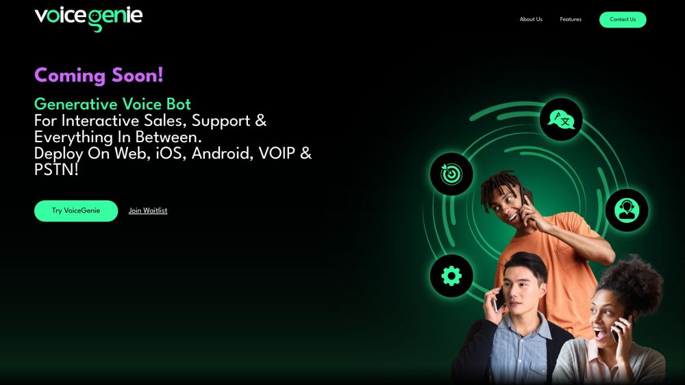 Voicegenie website screenshot