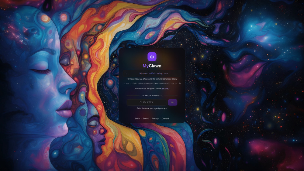 Myclawn website screenshot