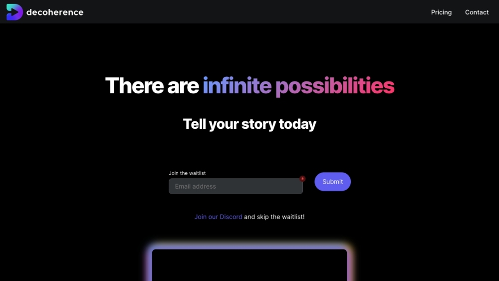 Decoherence website screenshot