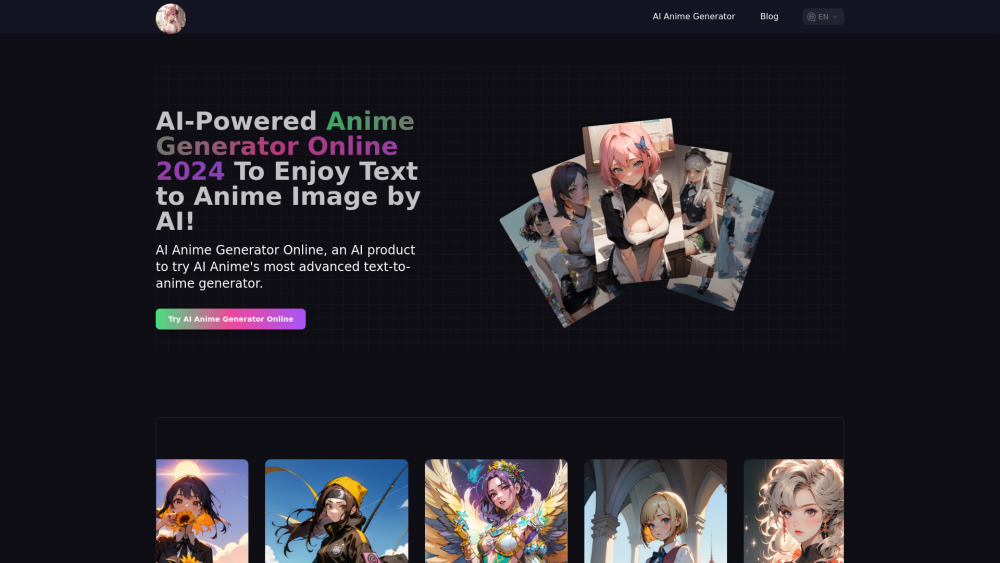 Aianimegenerator Me website screenshot