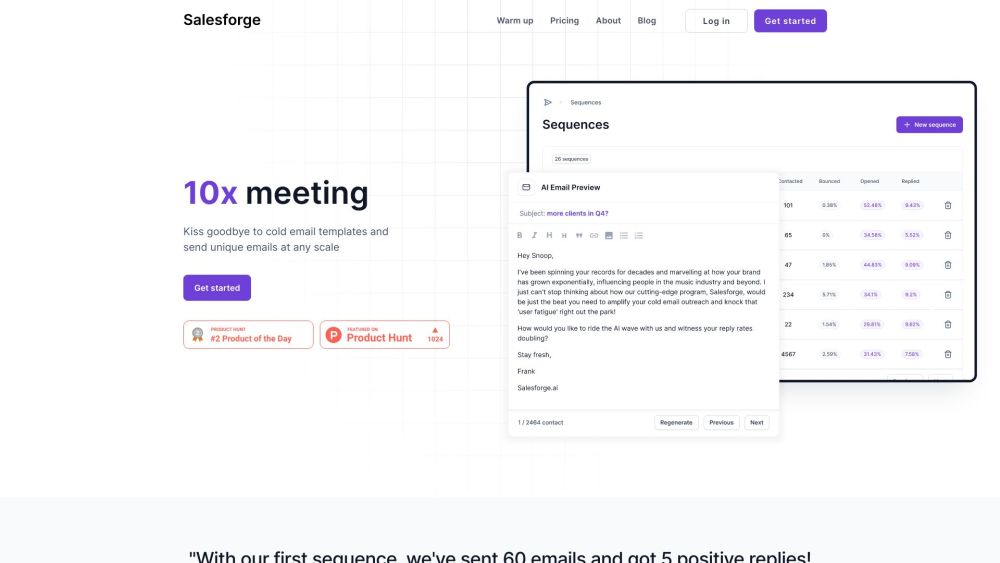 Salesforge website screenshot