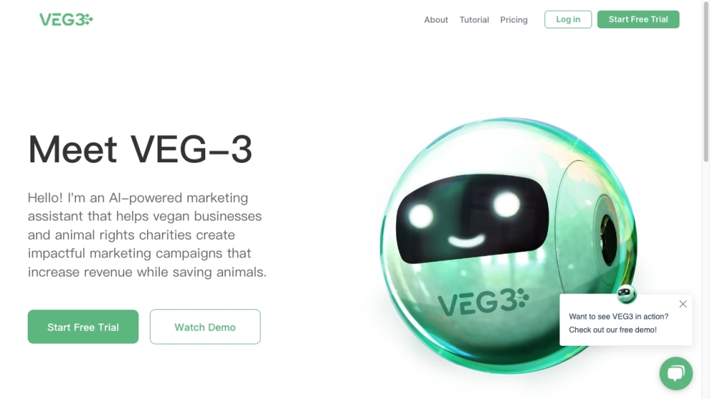 Veg3 website screenshot