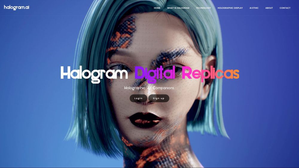 Halogram website screenshot
