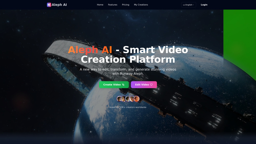 Runway Aleph Ai website screenshot