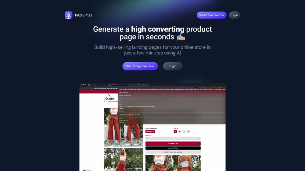 Pagepilot Ai website screenshot