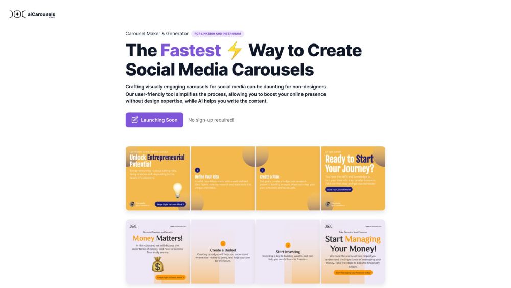 Aicarousels Com website screenshot