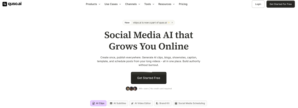 Vidyo Ai website screenshot