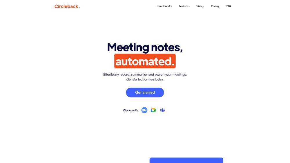 Circleback website screenshot