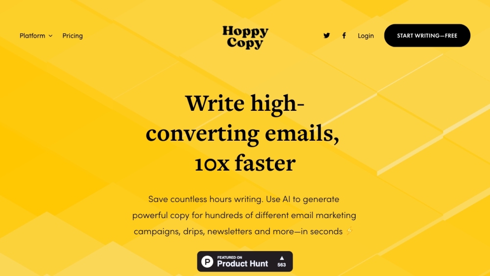 Hoppycopy website screenshot