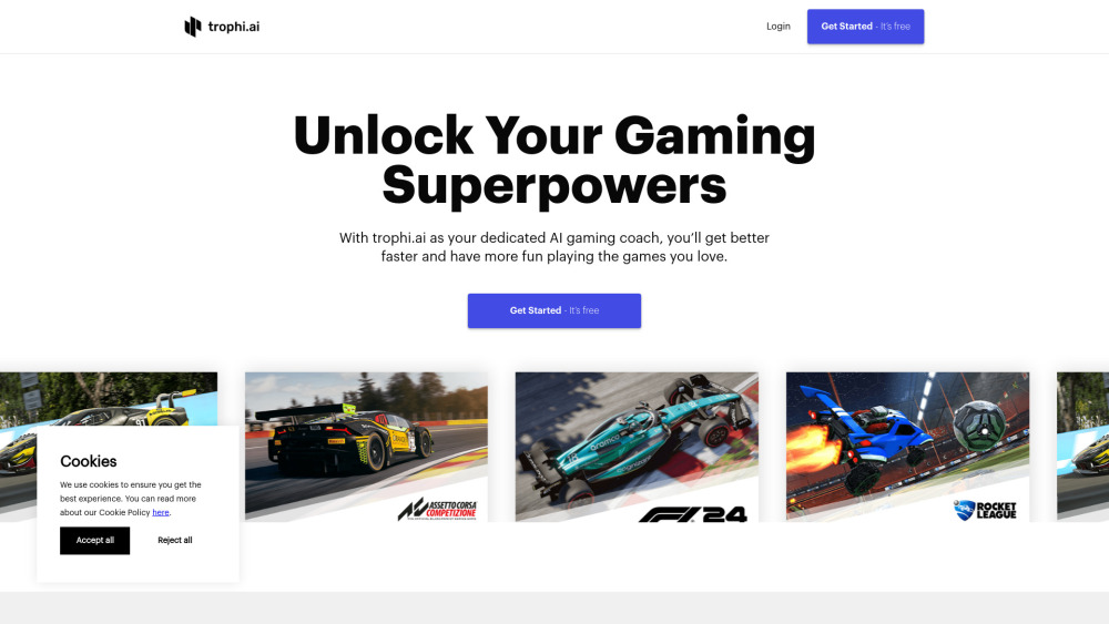 Trophi Ai website screenshot