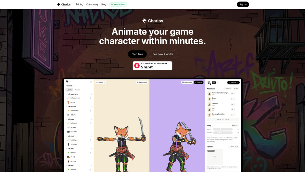 Charios website screenshot