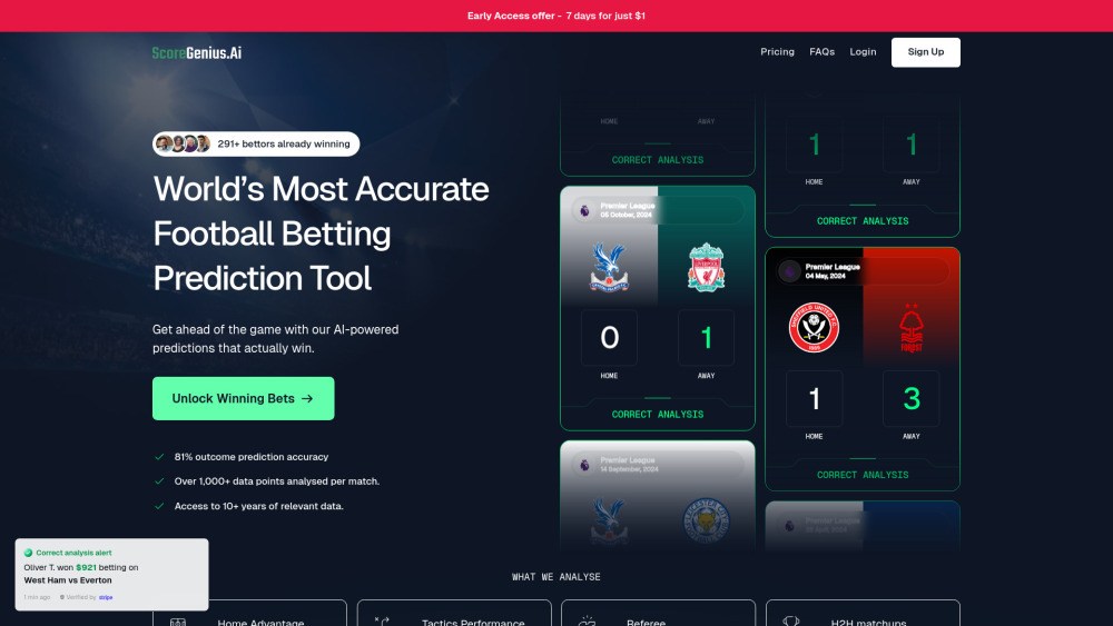 Scoregenius website screenshot