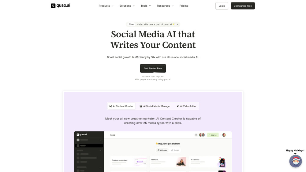 Quso Ai website screenshot