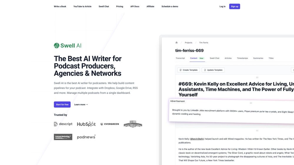 Swellai Com website screenshot