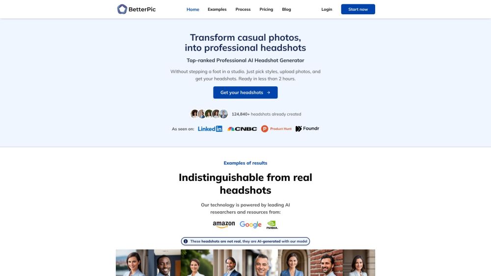 Betterpic website screenshot