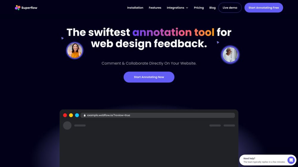 Superflow website screenshot