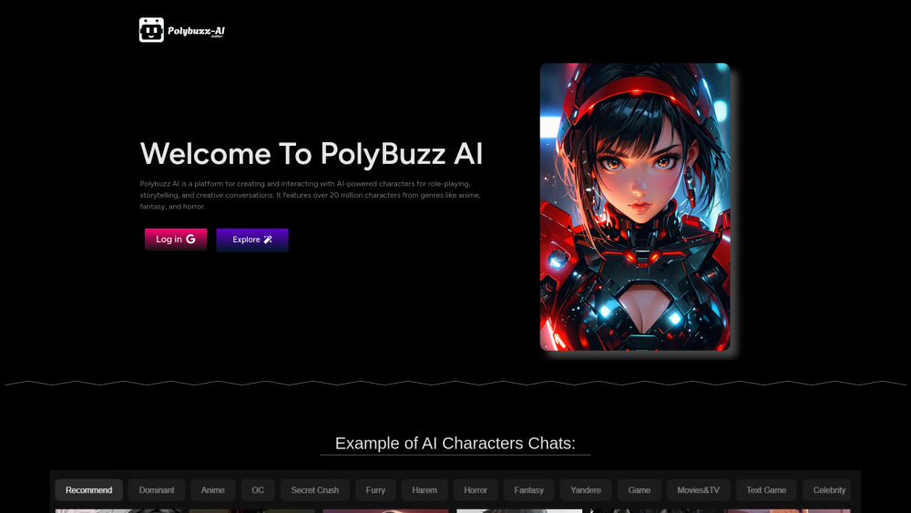 Polybuzz Ai website screenshot
