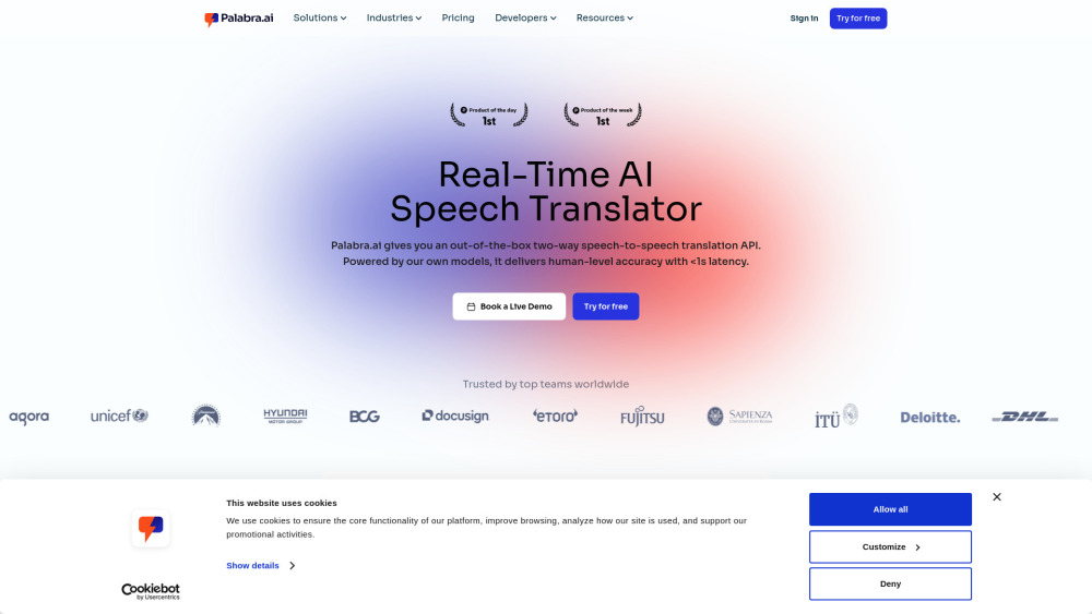 Palabra Ai website screenshot