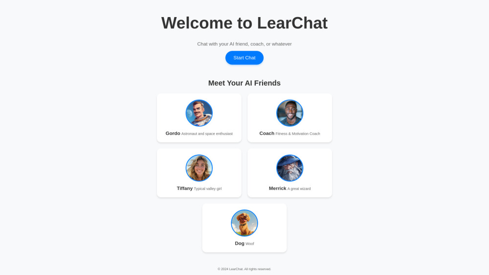 LearChat website screenshot