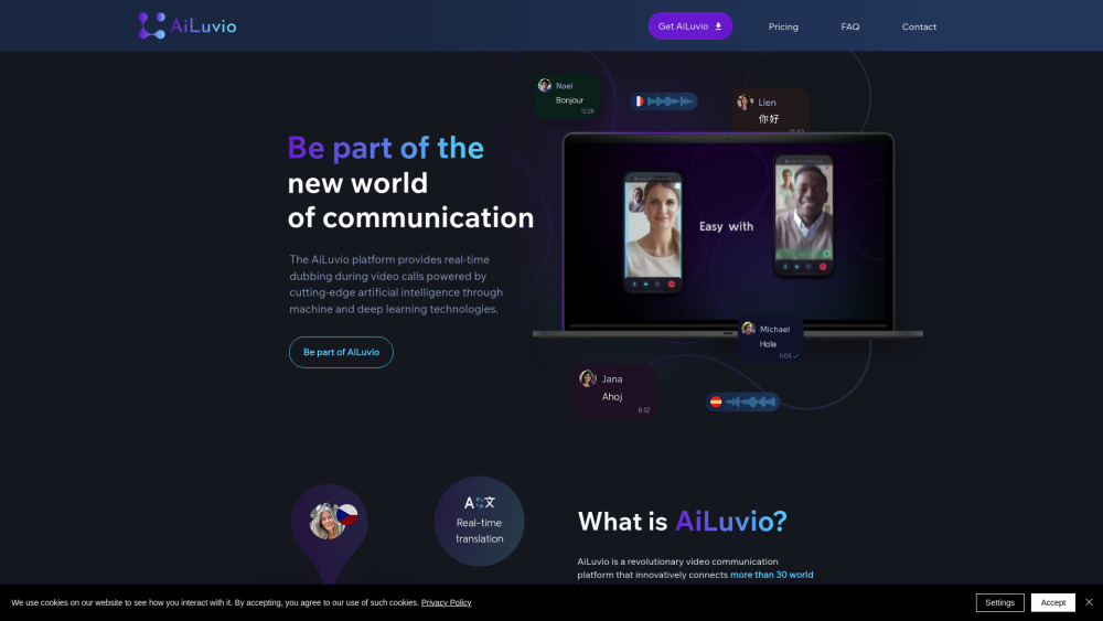 Ailuvio website screenshot