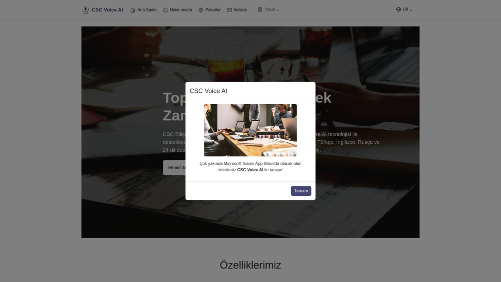 Csc Voice Ai website screenshot